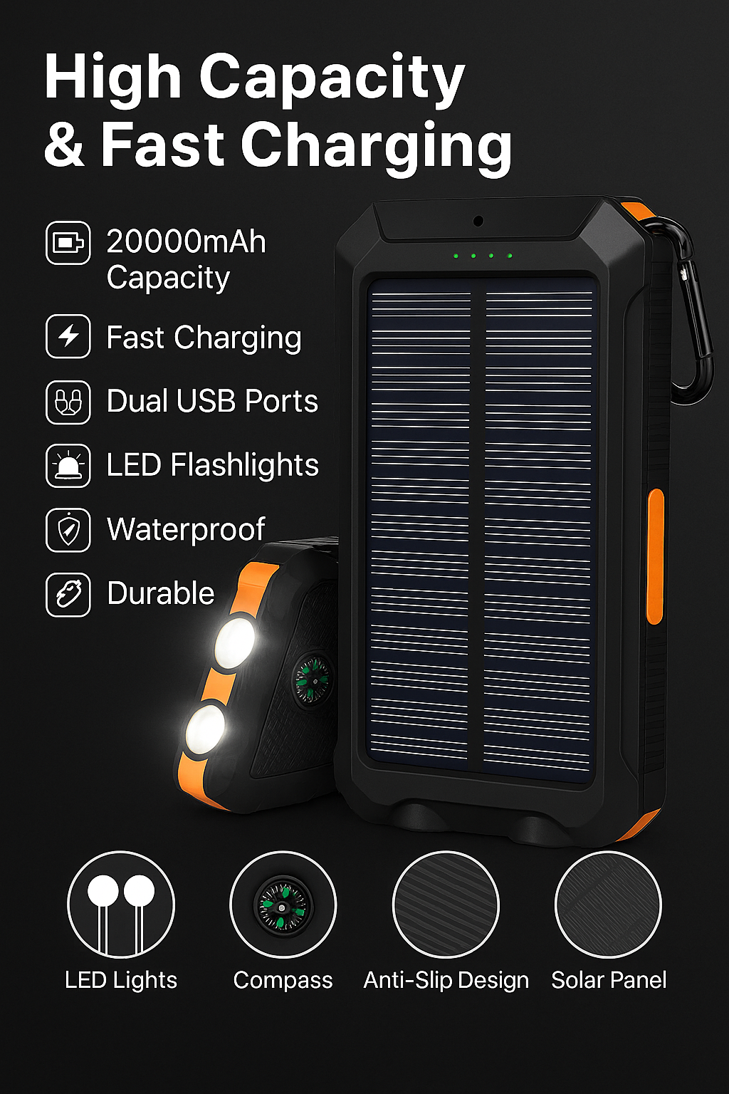 Portable Solar Mobile Phone Charger